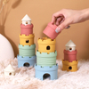 Montessori Stacking Toys for Babies - Silicone Castle Blocks 