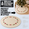 Round Silicone Christmas Tree Mat - Waterproof Snowflake