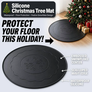 Plush Christmas Tree Skirt - Tree Base Cover Apron Mat
