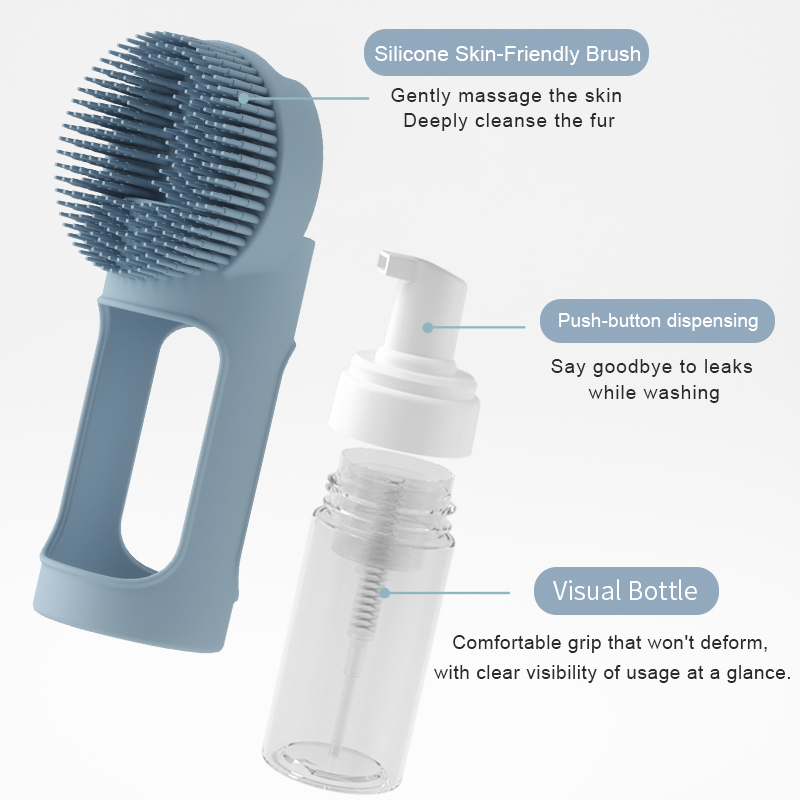 Soft Silicone Baby Bath Brush - Hair & Body Massage Scrubber