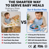 Christmas Silicone Baby Plate - Divided Suction Feeding Set