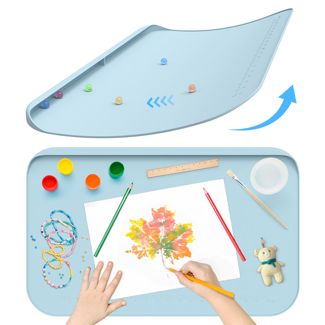 Silicone Painting Mat for Kids - Raised Edges, BPA Free