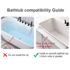 Bathtub Splash Guard with Suction Cups - Silicone Toy Tray