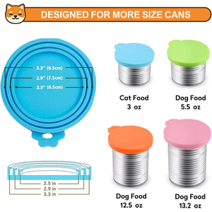 Silicone Pet Food Can Covers - Universal Size, BPA Free