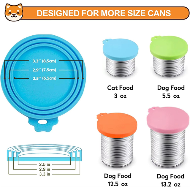 Silicone Pet Food Can Covers - Universal Size, BPA Free