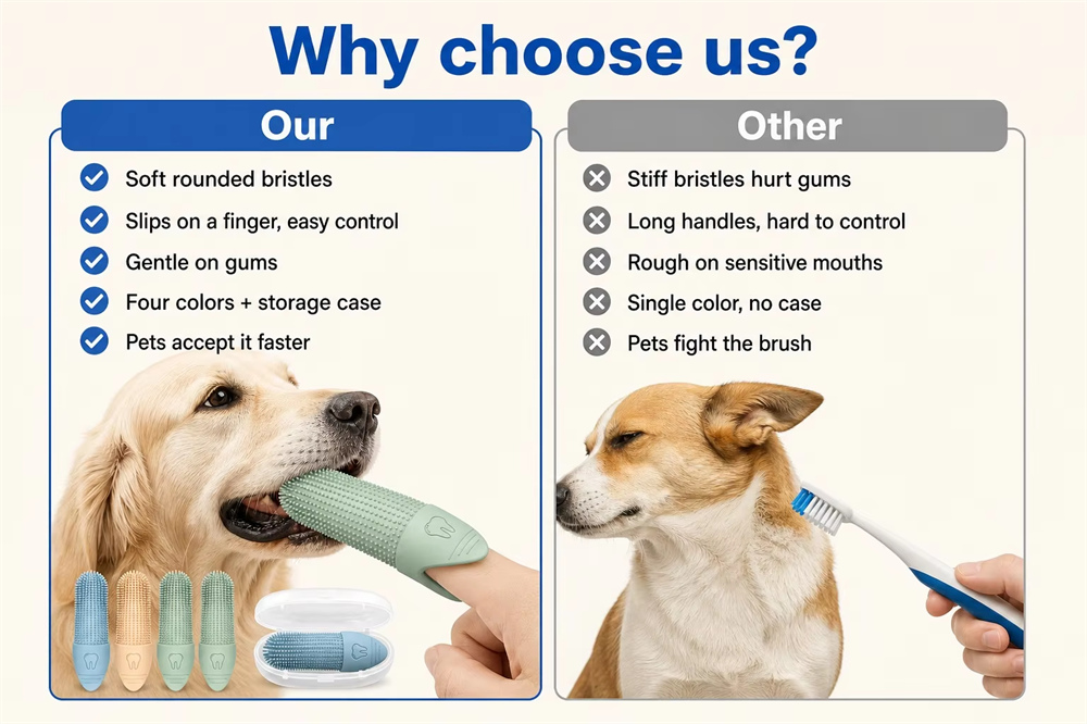 <span style="color:#2f4a52;"><span style="font-family:inter;"><strong>Why Choose Our Finger Toothbrush for Pet Parents</strong></span></span> <link href="https://fonts.googleapis.com/css?family=Inter" rel="stylesheet" type="text/css" />