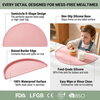 Wholesale Custom Classic Baby Round Silicone Placemat Custom Logo Colorful Food Grade Stain-resistant Kids Tableware Mat