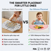 Wholesale Custom Classic Baby Round Silicone Placemat Custom Logo Colorful Food Grade Stain-resistant Kids Tableware Mat