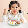 Wellfine Ceramic Dinner Plate Microwave Safe Porcelain Kids Tableware Ceramic Baby Plate With Silicone Suction