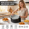 Wholesale BPA-free Air Fryer Silicone Pot Reusable Round Silicone Basket Heat Resistant Easy Cleaning Air Fryer Silicone Liners