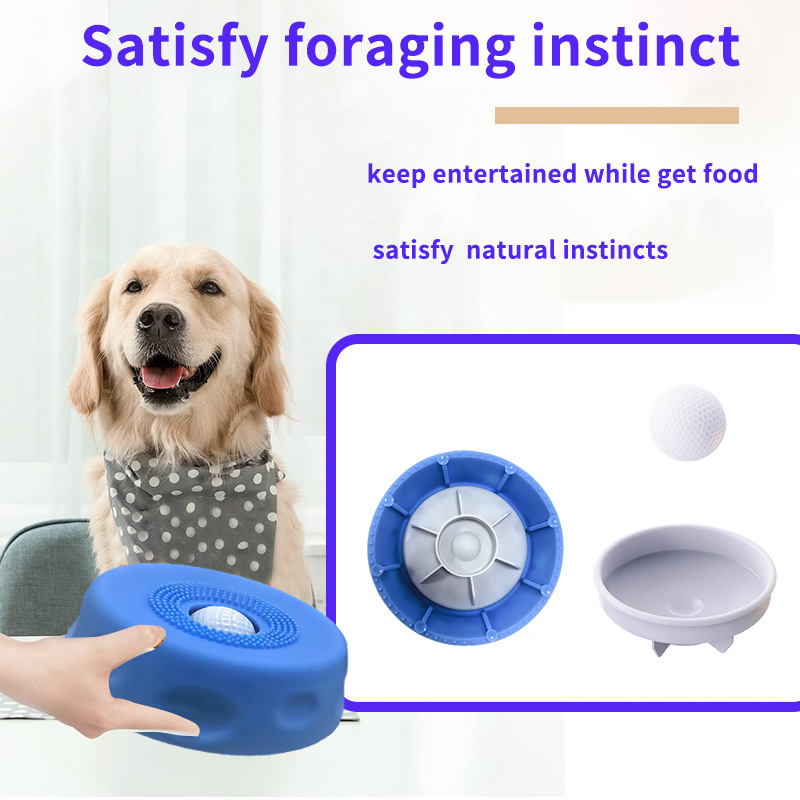 Solid Pattern Silicone Pet Lick Bowl Eco-Friendly Automatic Slow Feeder Liquid Treat Bowl for Dogs Slow Eating