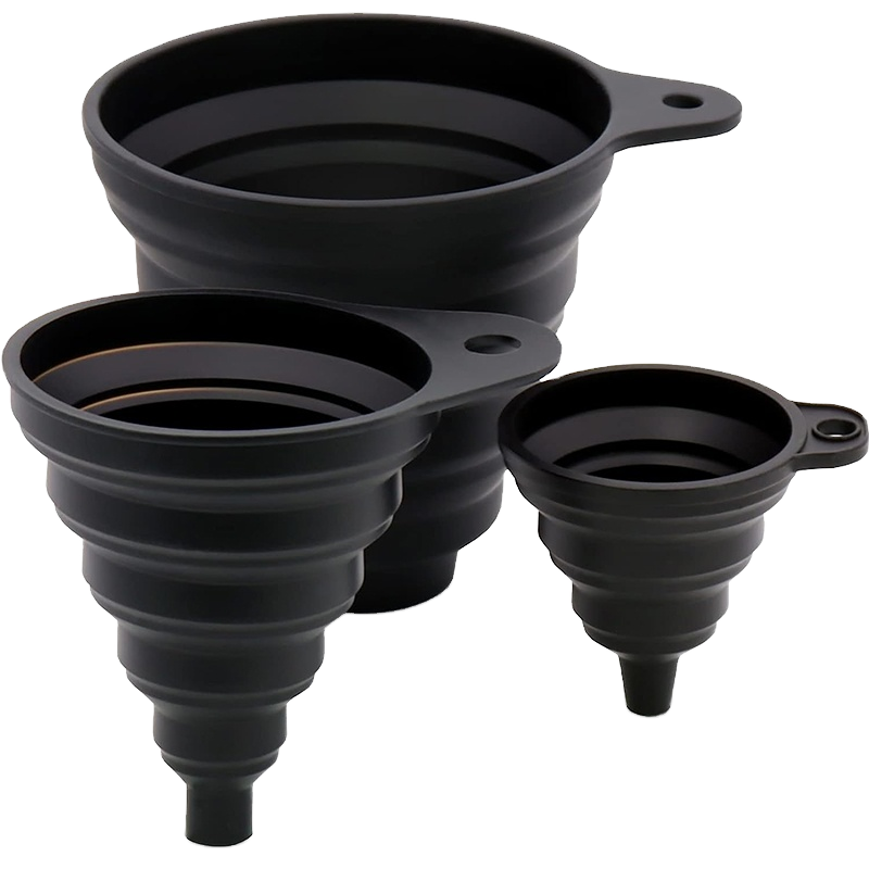 Wellfine Silicone Collapsible Large Funnel Tools Kitchen Gadgets Accessories Funnels for Water Bottle Liquid Transfer