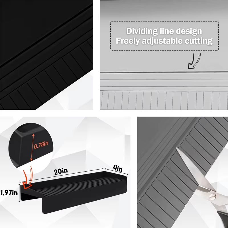 Custom Waterproof Silicone Sink Drain Mat Faucet Guard Draining Mat for Kitchen Sink