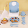 Wellfine Custom 2026 Top Seller Baby Supplies Silicone Baby Feeding Set Newborn Set Gift Baby Plate Set