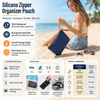 Custom Large Silicone Bag Portable Makeup Storage Bag Zipper Pouch Purse Waterproof Cosmetic Bag Travel Toiletry Bag