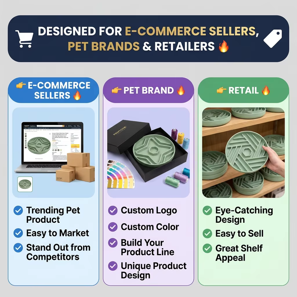 2027 New Arrivals Anti-Choking Slow Feeding Cat Dog Disc Eco-Friendly Silicone Pet Food Utensils Bowls