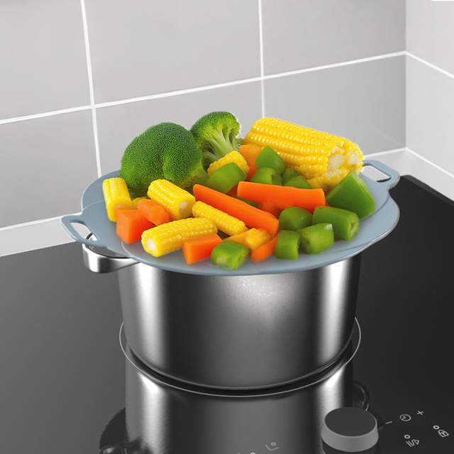 2027 New Arrivals Wholesale Safe Cooking Boil Over Microwave Lid Silicone Spill Stopper Pot Cover