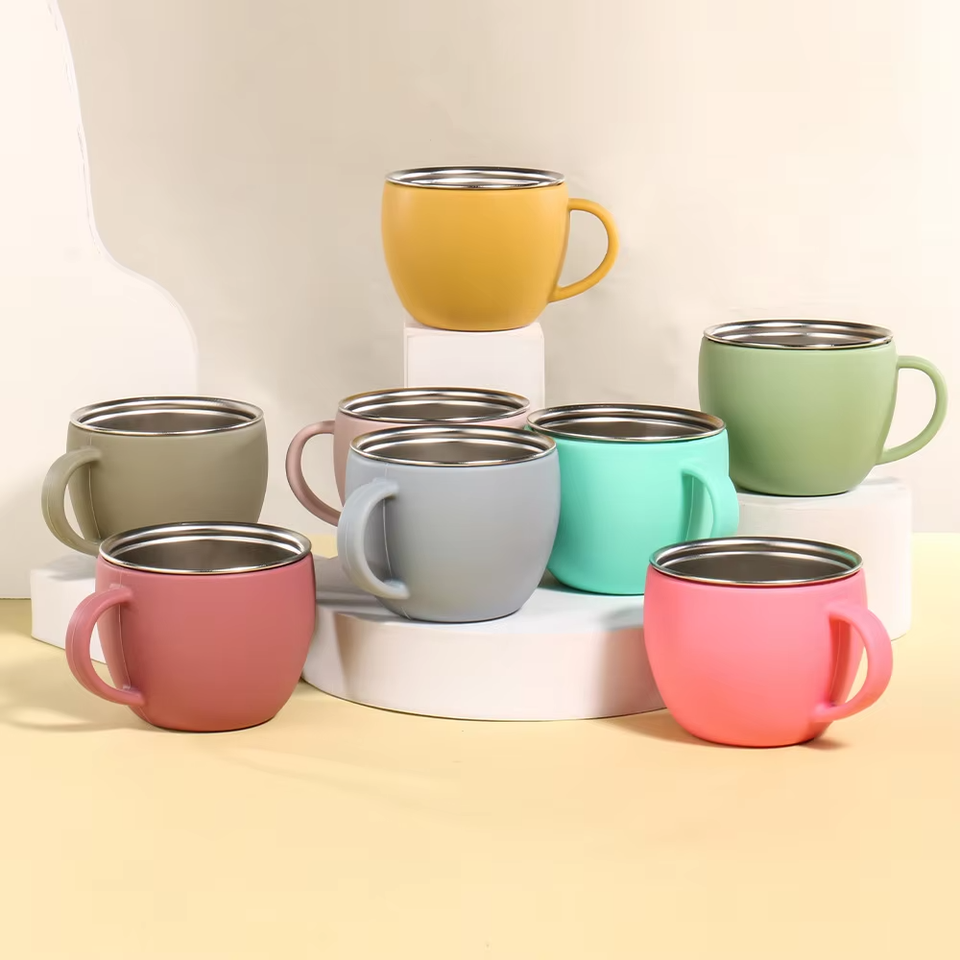 Wellfine Children Food Container Kids Dining Silicone Stainless Steel Insulated Double Wall Baby Feeding Bowl Set