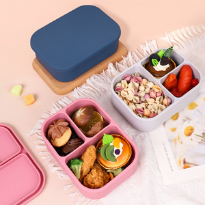 Custom Logo BPA Free Portable Leakproof Bento Lunch Boxes Leak Proof Large Square Lunch Box