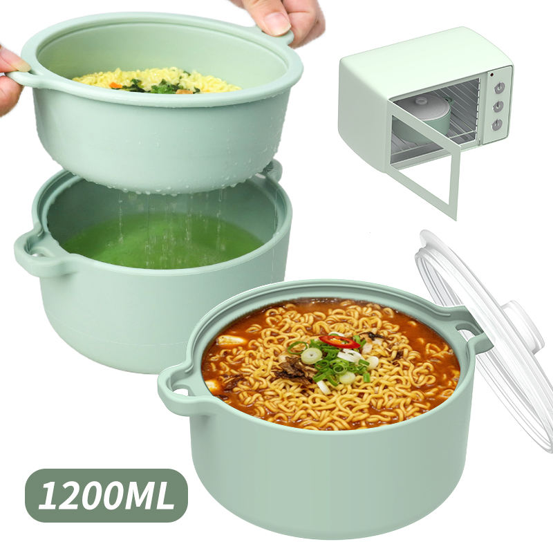 Silicone Microwave Steamer Bowl Oven Safe Food Steamer for Vegetables