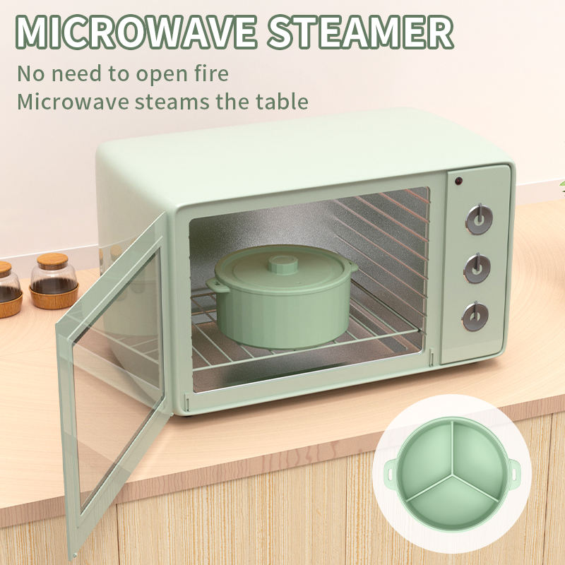 Top Ranking Food Grade Collapsible Silicone Vegetable Food Pot Microwave Steamer