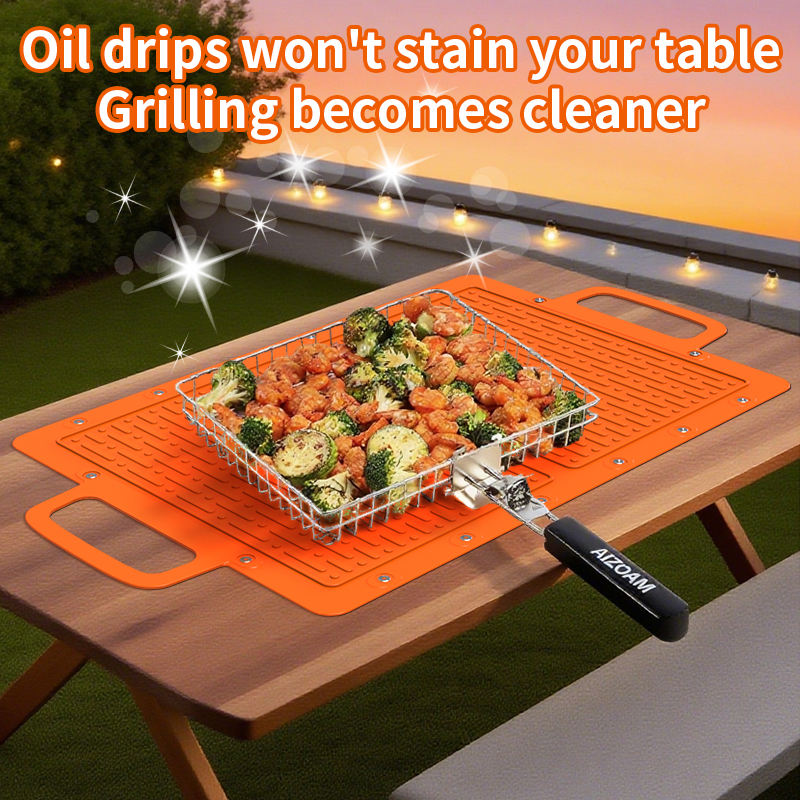 Top Ranking WaterProof Fire Proof Non-Stick BBQ Silicone Grilling Mats Oil-Resistant Grill Mat Mats