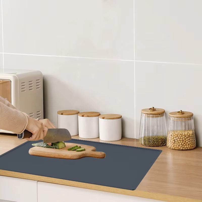 Heat Resistant Mat for Air Fryer Site On, Waterproof Silicone Mats for Kitchen Counter No-slip Silicone Countertop Protector Mat