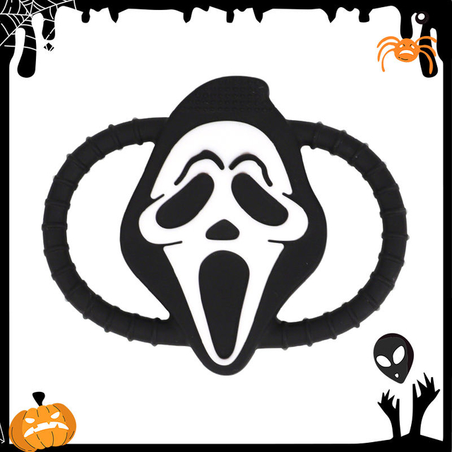 New Style Wholesale OEM Unisex Silicone Health Halloween Pumpkin Teether Soft Toy for Children
