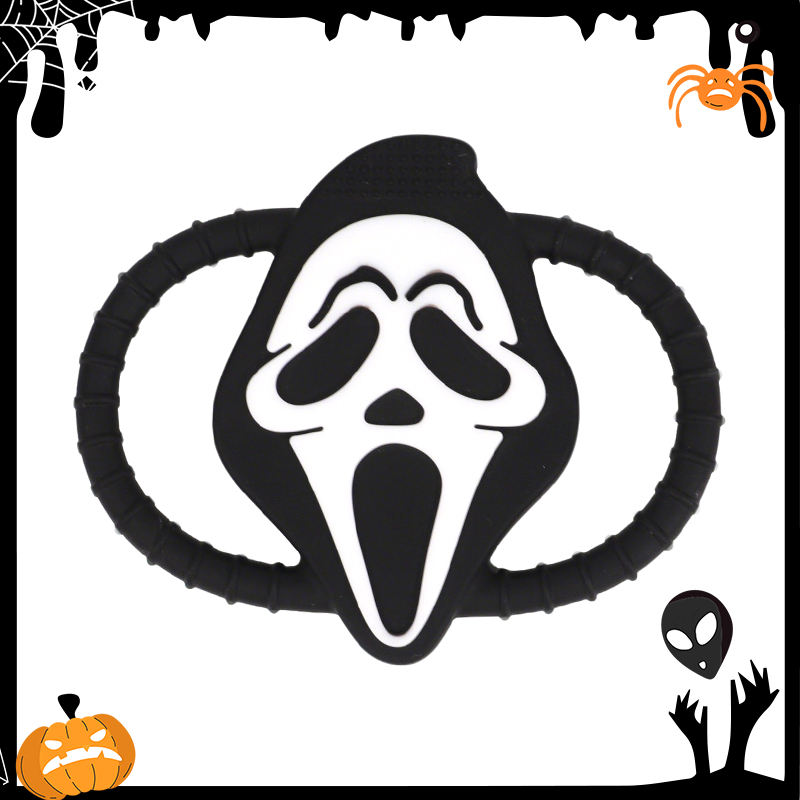 Juguete suave unisex de Teether de la calabaza de Halloween de la salud del silic&oacute;n del OEM del nuevo estilo para los ni&ntilde;os
