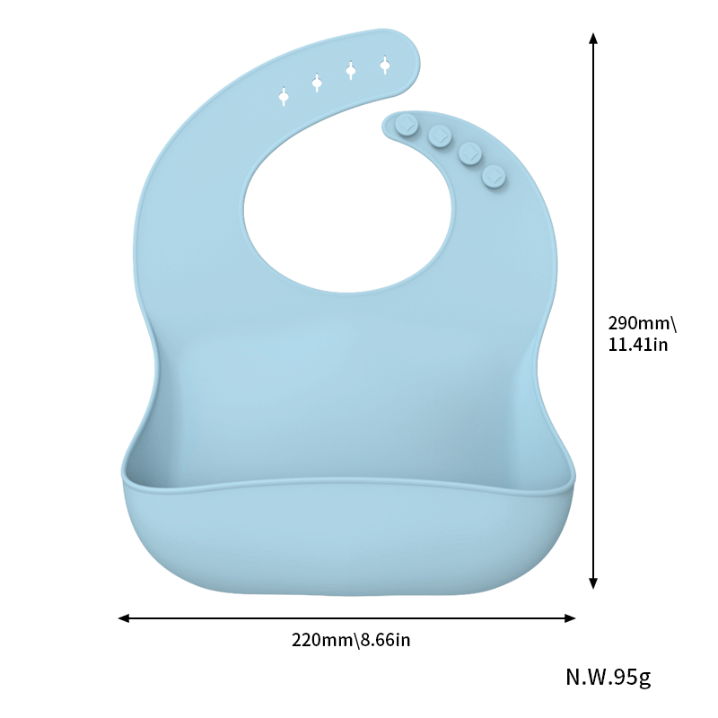 Custom Logo Silicone Baby Bibs Children's Design Style Adjustable Waterproof Food Grade for Baby