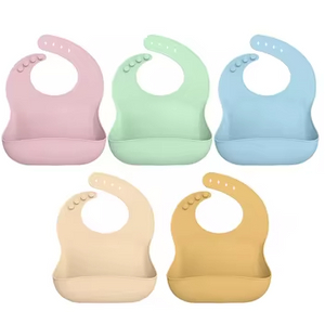 Nursery Supplies Custom Baby Bib BPA Free Waterproof Shape Color Baby Feeding Silicone Baby Bibs