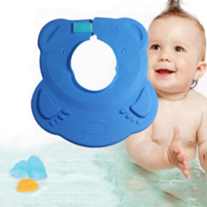Silicone Baby Bathing Shampoo Shower Protection Silicone Shower Cap With Air Gasket