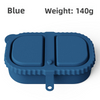 Collapsible Outdoor Snack Silicone Container Double Compartment Leak-Proof Silicone Reusable Snack Containers with Lids