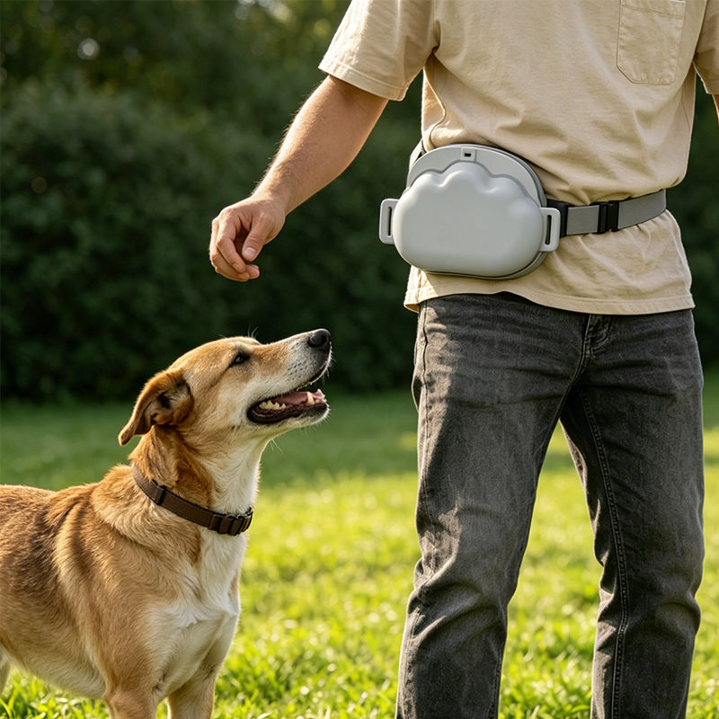 Sac banane en Silicone pour chien, pochette de friandises personnalis&eacute;e avec clicker d'entra&icirc;nement pour l'entra&icirc;nement des animaux de compagnie, marche