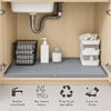 Custom Under the Sink Silicone Kitchen Water Ripple Texture Silicone Drain Mat Anti-Slip Oil-proof Cabinet Liner Protector Mat