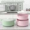 Food Grade Heat Resistant Creative Kitchen Gadgets Silicone Steamed Fish Bowl Microwave Oven Silicone Steamer with Lid