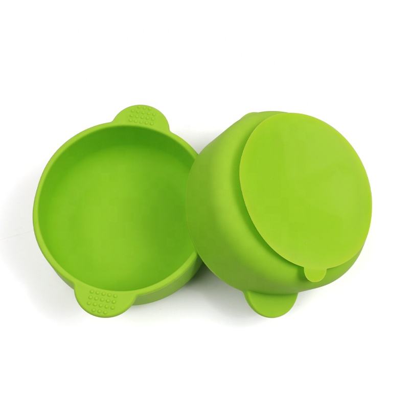 2025 New Arrivals Bpa Free Food Grade Kids Dinnerware Feeding Bowl Custom Silicone With Plastic Baby Bowl