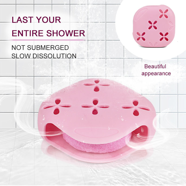 Silicone Shower Steamers Tray Suction Cup Long Lasting Flake Bath Bombs Container Shower Steamer Tablet Holder