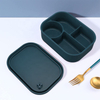 Custom Logo Food Grade BPA Free Student Simple Lunch Box Silicone Bento Lunch Box