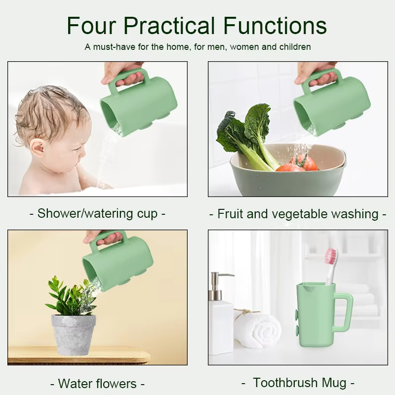 New Arrivals Elegant Flow Bath Hair Rinse Cup Eco-friendly Shower Silicone Cup Wash for Bathing Shampoo Cup Rinser
