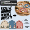 Silicone Christmas Placemat - Waterproof Non Slip Table Mat