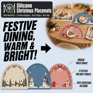 Silicone Christmas Placemat - Waterproof Non Slip Table Mat
