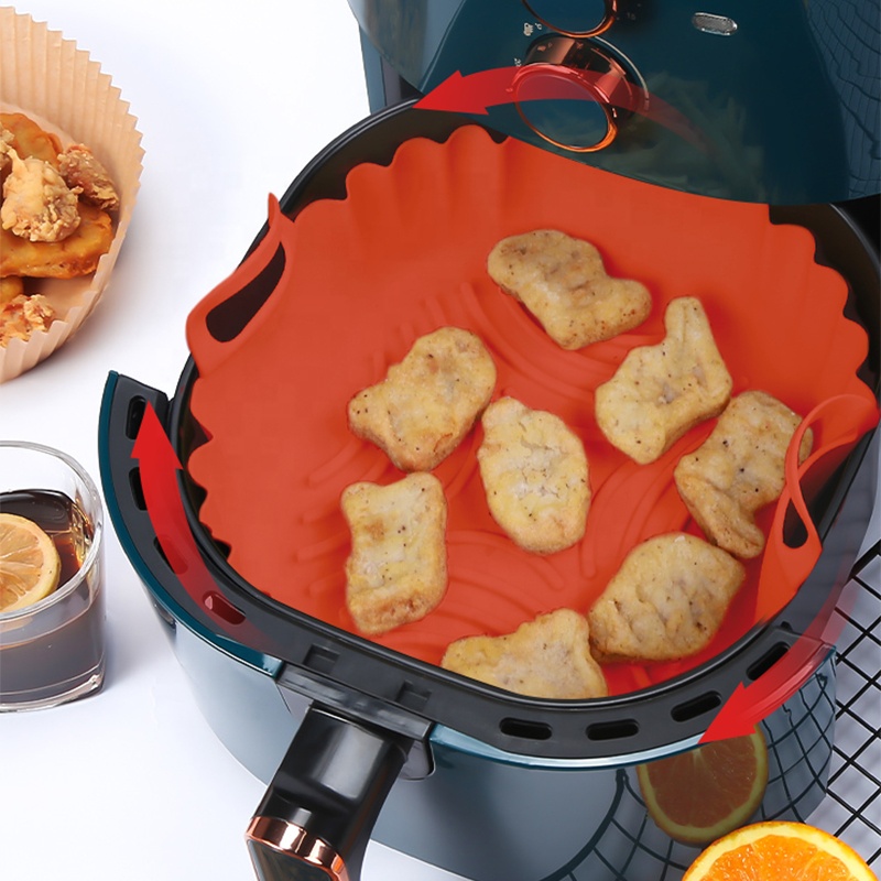 Air Fryer Silicone Pot 8 Inch - Food Safe Reusable Liner