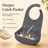 Silicone Adult Bibs for Elderly - Waterproof Crumb Catcher