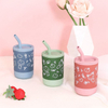 Silicone Sippy Cups for Toddlers - Spill Proof, Straw & Lid