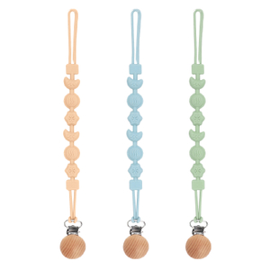Silicone Pacifier Clip for Babies - One Piece Teething Safe