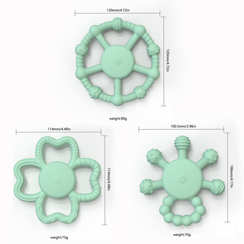 USB Vibrating Teether for Babies - Food Grade Silicone