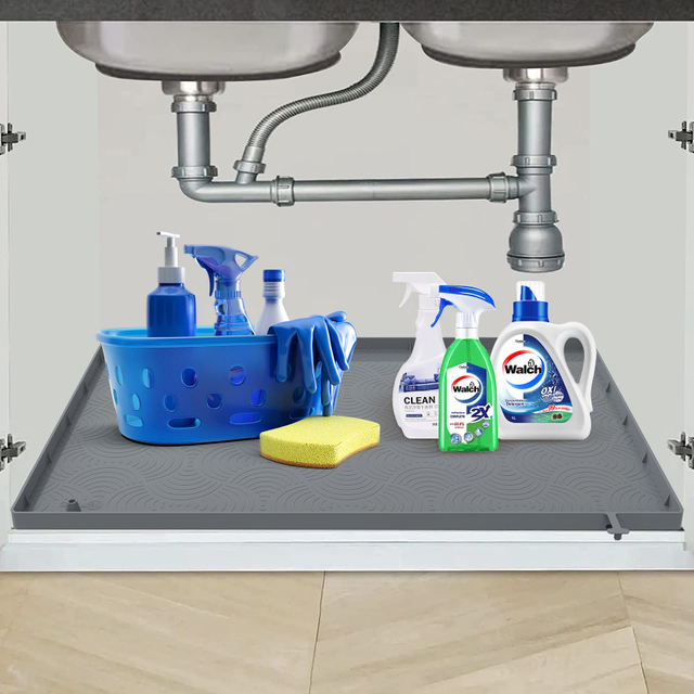 Silicone Under the Sink Waterproof Mat for Kitchen Cabinet Protection with Absorbent Properties Silicone Mat