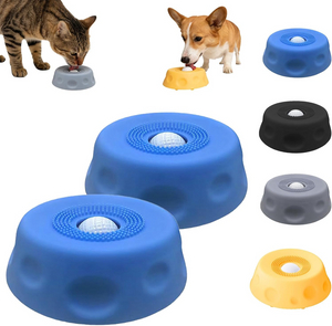 Solid Pattern Silicone Pet Lick Bowl Eco-Friendly Automatic Slow Feeder Liquid Treat Bowl for Dogs Slow Eating