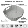Wholesale BPA-free Air Fryer Silicone Pot Reusable Round Silicone Basket Heat Resistant Easy Cleaning Air Fryer Silicone Liners